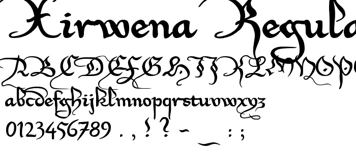 Xirwena Regular font